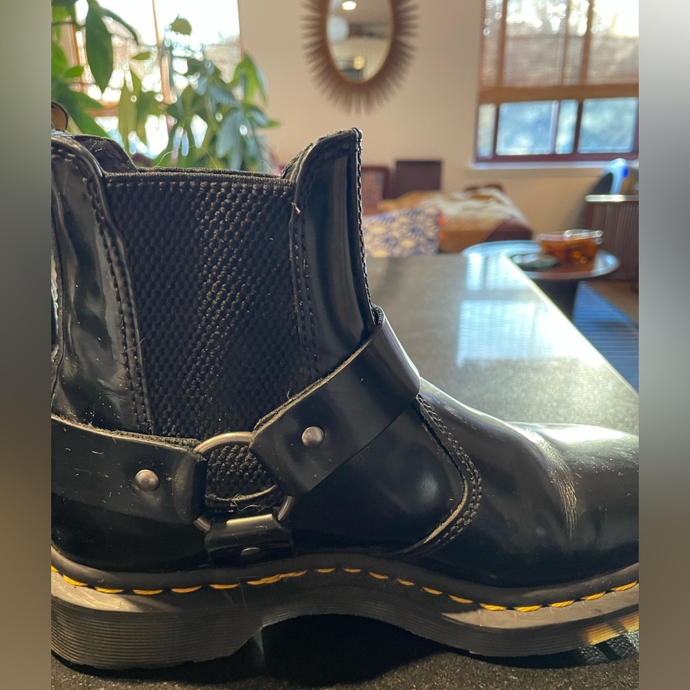 Dr. Martens 2976 Harness Chelsea Black Leather Boots - Picture 2 of 10